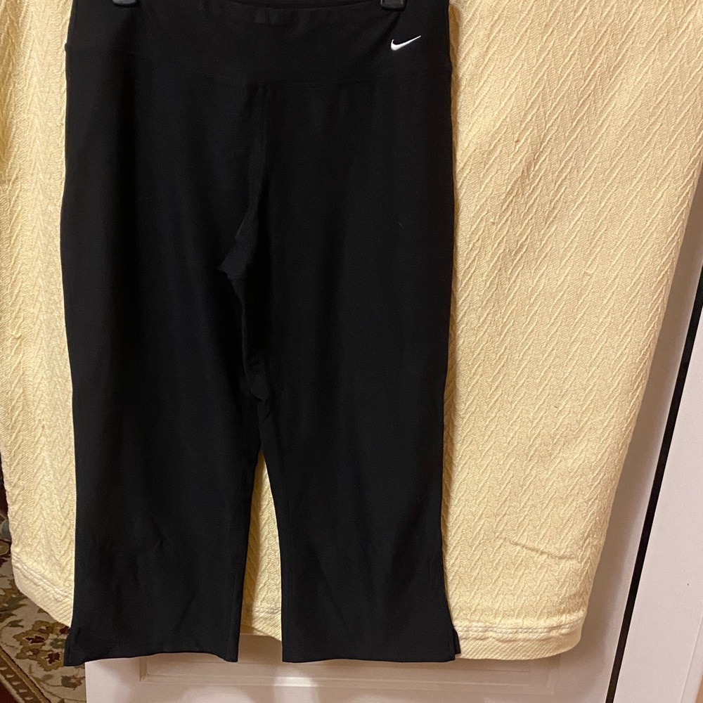 Nike Black Capris with White Logo